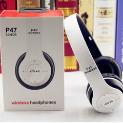 P47 Wireless Bluetooth On-Ear Headphones with Microphone