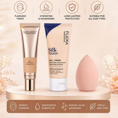 3 In 1 Makeup Trio Foundation Primer And Beauty Blender