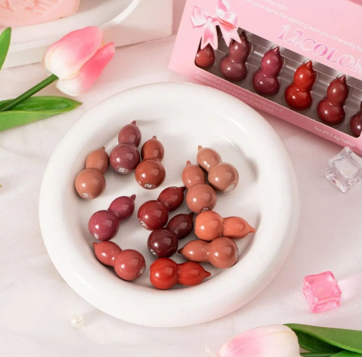 12 Pcs Mini Lipstick Set