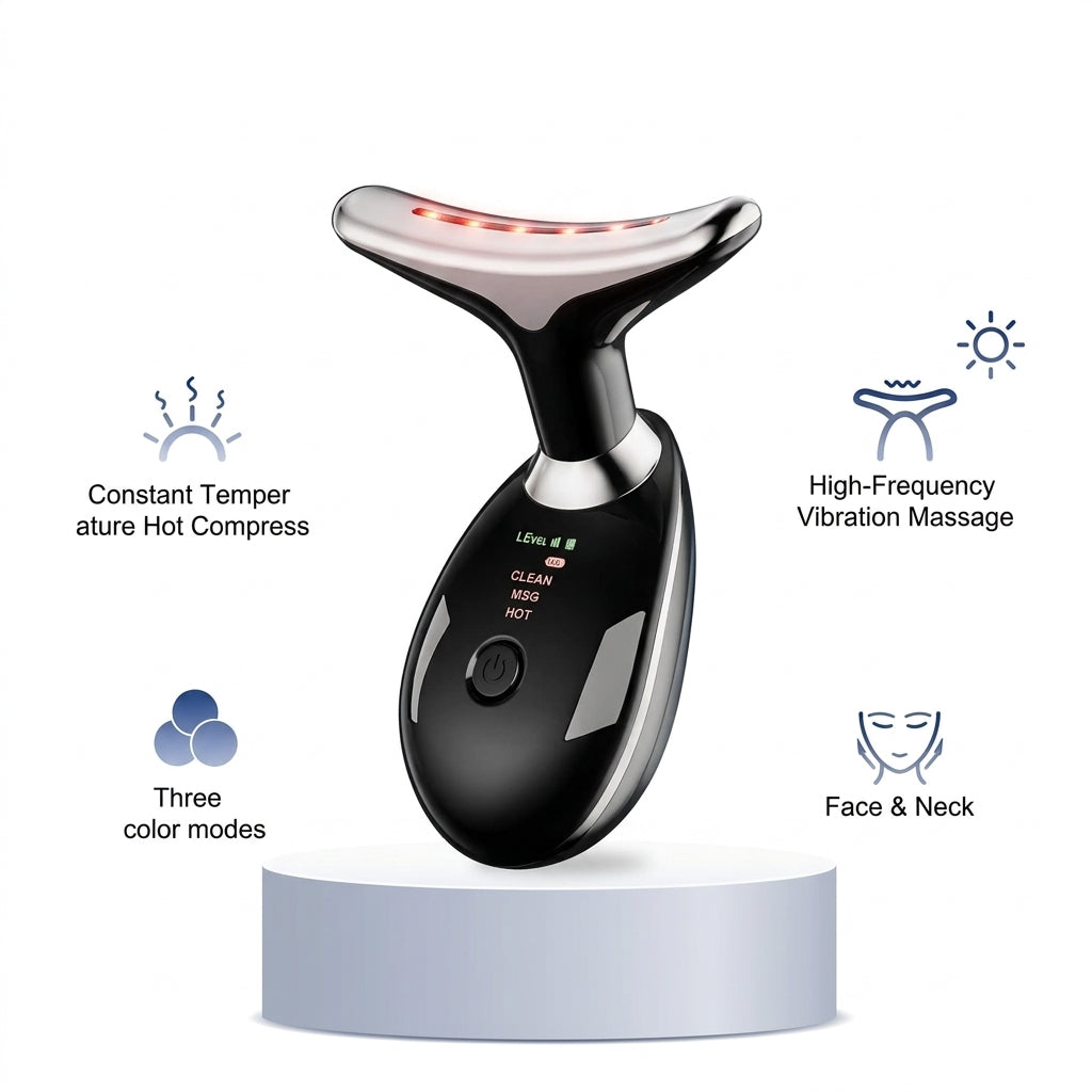 Rechargeable Face Massager Against Wrinkles, Face Beauty Device, Electric Face Massager Anti-Wrinkle with 3 Modes 45°C Anti-Wrinkle Face Device Skin Tightening Ems Face Care Device Anti-Wrinkle