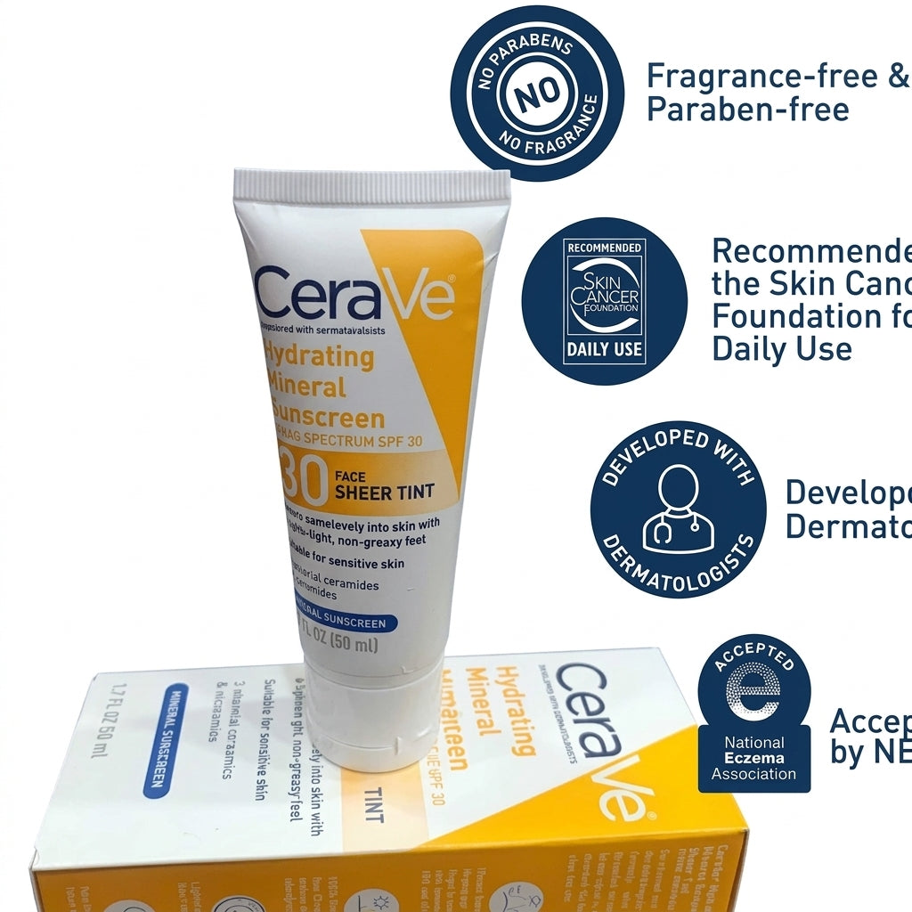 CeraVe Hydrating Mineral Sunscreen SPF 50